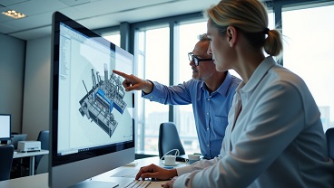 Two engineers collaborating