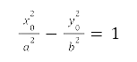 The hyperbola equation for point P0